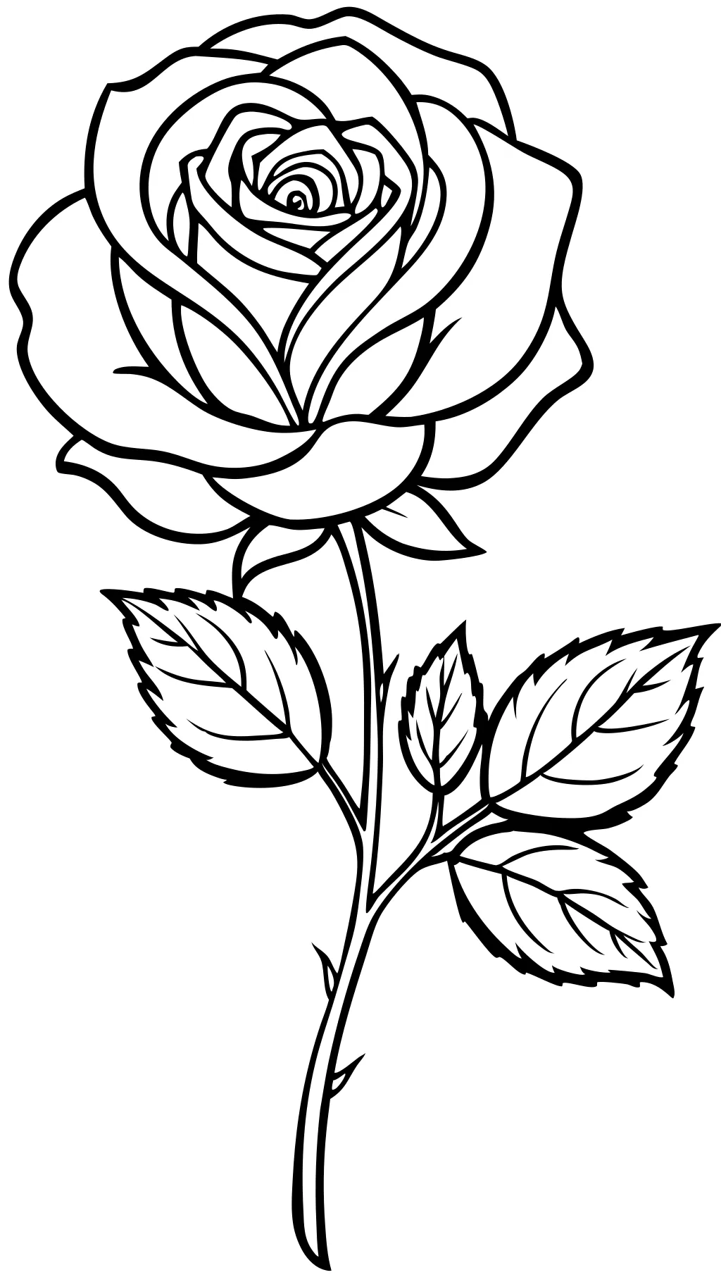 realistic rose coloring pages